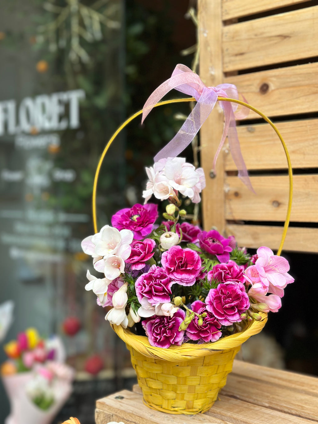 Handmade Cesta Floral